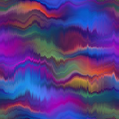Vivid vibrant ombre soft focus fantasy wavy design. Soft blurry ikat gradient seamless repeat raster jpg pattern. Out of focus smooth distressed graphical motif.