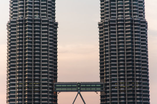 KL, Malaysia - Circa July 2014 - The famous petronas towers in Kuala Lumpur