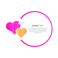 Love  step template, Valentine vector design