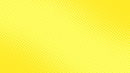 Bright yellow pop art background in retro comic book style