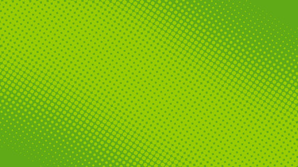 Bright green pop art background in retro comic book style