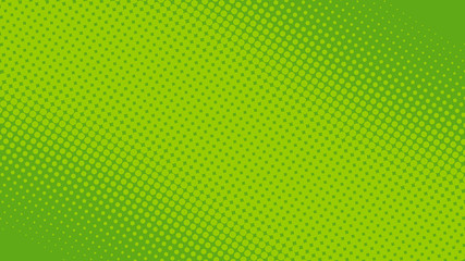 Bright green pop art background in retro comic book style