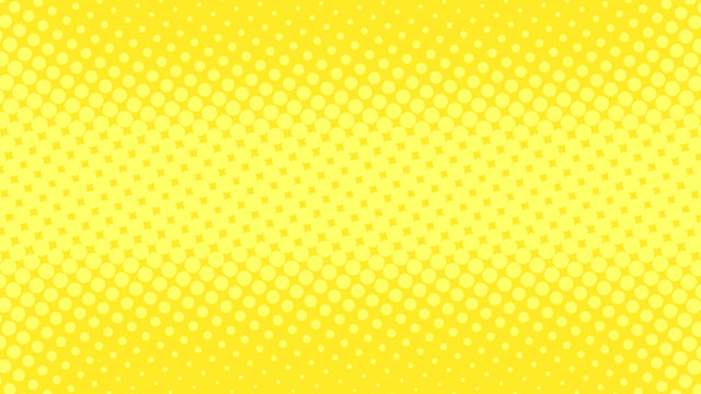 Pop art yellow background in retro comic book style with halftone dotted design, vector illustration eps10