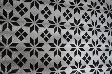 Fototapeta premium Black and white carpet cross stars