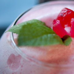 Cóctel de fresa - close up