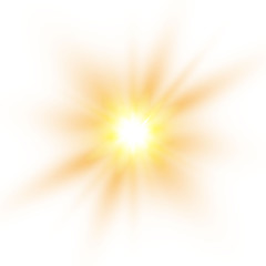 Sunlight a translucent special design of the light effect. Vector illustration.