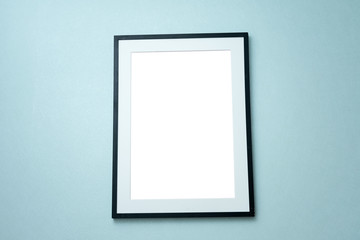 Picture frame on wall, background, copy space