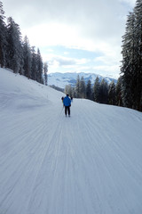 Skiabfahrt von der Steinbockalm nach Maria Alm