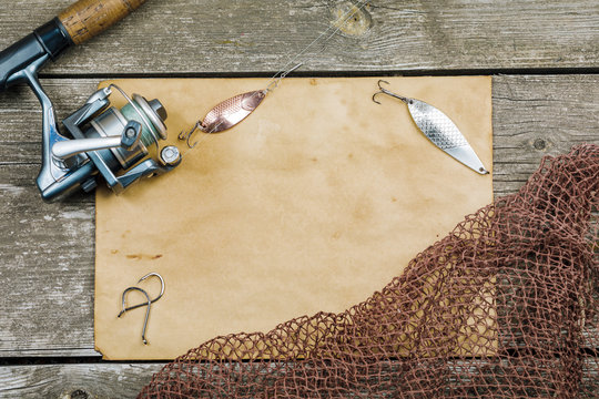 fishing gear. background image