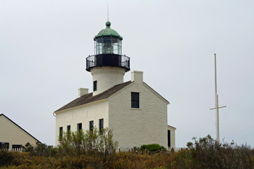 Fototapeta na wymiar Old Point Loma Lighthouse (CA 01391)