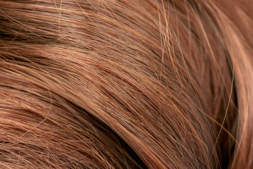 Naklejka premium Beautiful wavy hair texture, brown hair