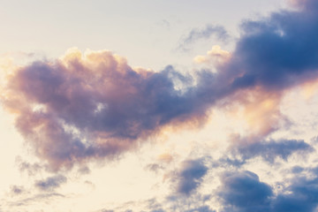 Naklejka na ściany i meble Beautiful lowering sky, clouds, abstract background
