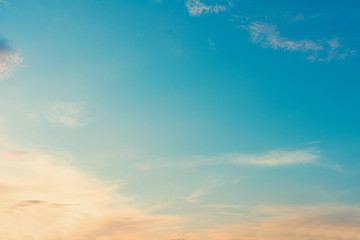 Fototapeta premium Beautiful sky with clouds, abstract background, copy space