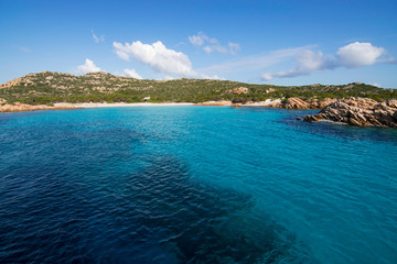 Fototapeta premium View of The Pink Beach in Sardinia
