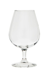 Empty beer glass. Snifter glass