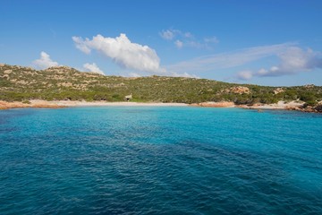 View of  The Pink Beach in Sardinia