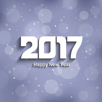 Vector 2017 Happy New Year background, Lilac background with white snowflakes, Vector Eps 10