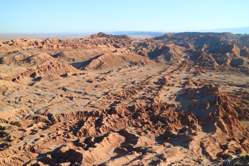 Fototapeta premium Amazing Rock Formations at Valle de la Luna or Valley of the Moon, Atacama Desert in Northern Chile