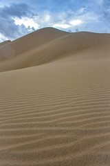 Landscapes and sand dunes in the Nazca desert. Ica, Peru.