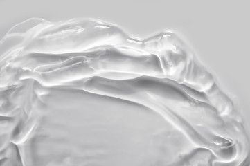 liquid transparent gel grey background