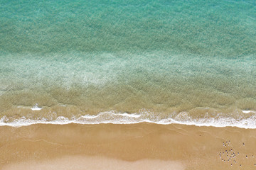 Aerial View of Ocean, Sea, Long Bay, Beach, Soft Colors in Auckland, New Zealand