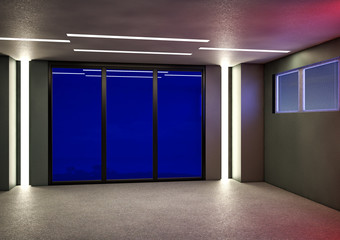 large luxury modern minimal bright interiors room mockup illustration 3D rendering