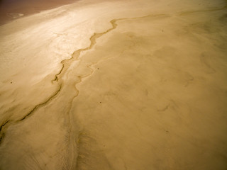 Koyashskoe pink salt lake in Crimea