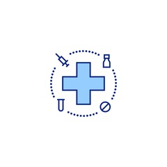 crutches creative icon. From Medicine icons collection. Isolated crutches sign on white background