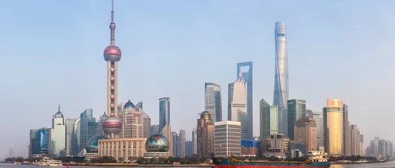 Fotobehang Shanghai skyline © Egidijus Babelis