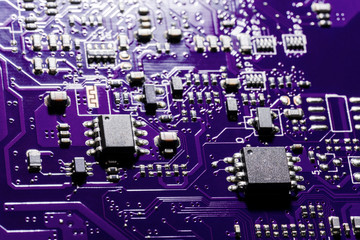 A close-up microchip