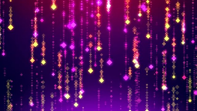 Sparkling light blurs lines of gold particles, golden sparkling glitter fashion strass drop on black background