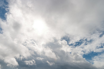 Fototapeta na wymiar Sky covered with white clouds