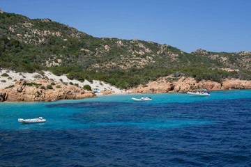 Fototapeta na wymiar View of the Maddalena Archipelago in Sardinia