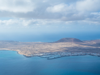 Landscape on island La Grasiosa, Canary Islands .