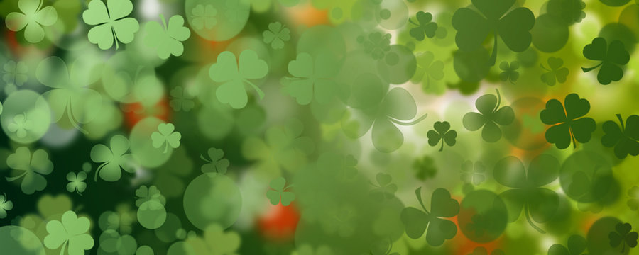  Background from the leaves of the clover to St. Patrick's Day 