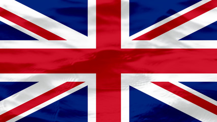 Waves Texture On UK Great Britain Flag, Background
