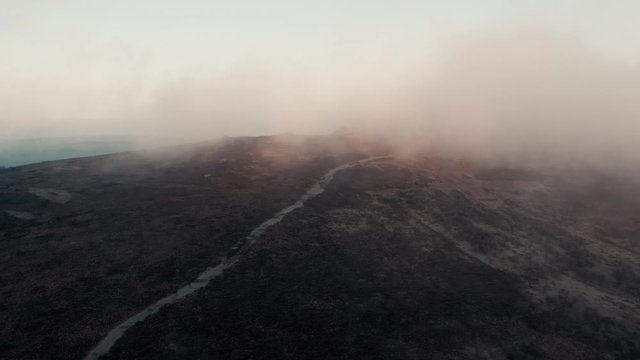 Moorland Capped in Frosty Fog