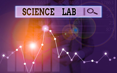 Handwriting text writing Science Lab. Conceptual photo special facility where experiments are done...