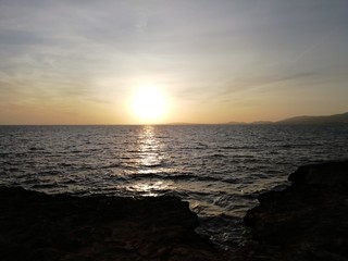 sunset over the sea