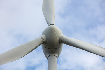 Close-up view of a wind turbine nacelle at Albany wind farm in Western Australia