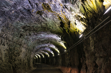Tunnel dig in Serpentino rock