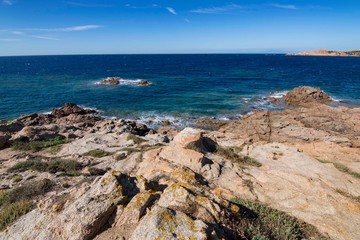 Fototapeta na wymiar View of Red Island in Sardinia