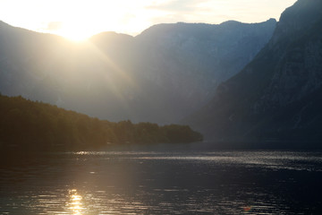 Bohinj lake at sunset, Slovenia