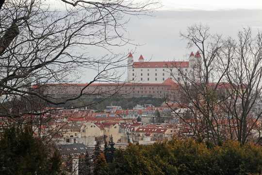 Bratislava castle and the city panorama, Slovakia