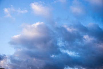 blue sky with white clouds