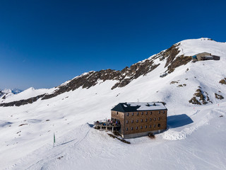 Naklejka premium Ankogel summit - panorama view - aerial shots