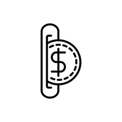banking coin business cash money line design