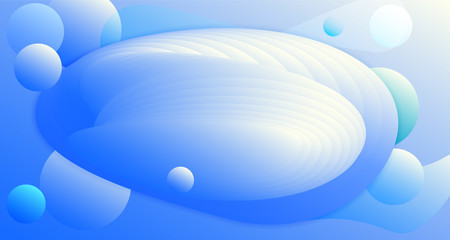 Blue round shapes bubbles gradient background