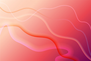 Waves vector abstract warm red colors background