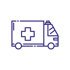 Isolated ambulance truck vector design